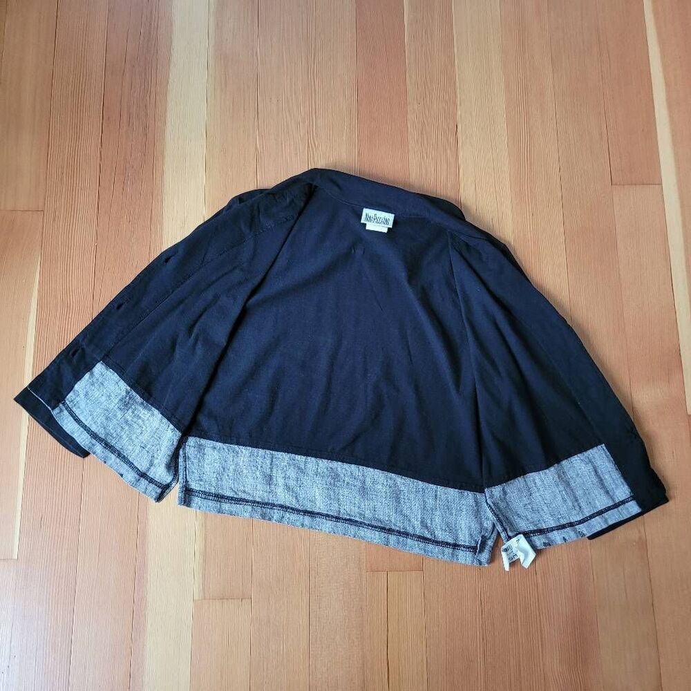 Vintage Nina Piccalino 100% cotton blazer lagom lagenlook earthy boho quirky art - Picture 8 of 13